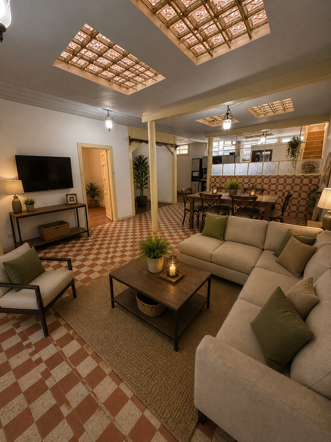 Casa amplia con estilo colonial moderno